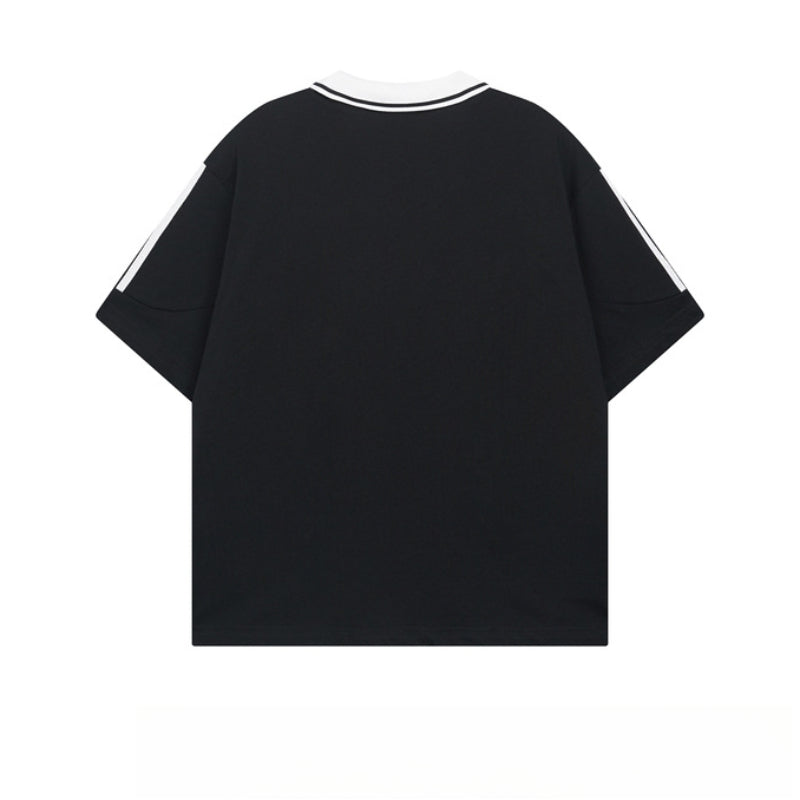Racing oversized t shirt vintage jersey alphabet print short-sleeved t-shirt sports loose casual top