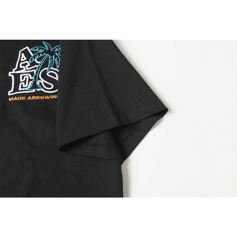 Hip Hop Shirts For Boys Letter Embroidered Short Sleeve T-Shirt Loose Casual Short Sleeve Top