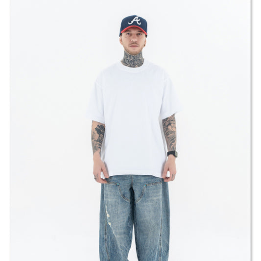 Vintage 90s Hip Hop Clothing Summer Crew Neck Sports tee Short Sleeve T-Shirt