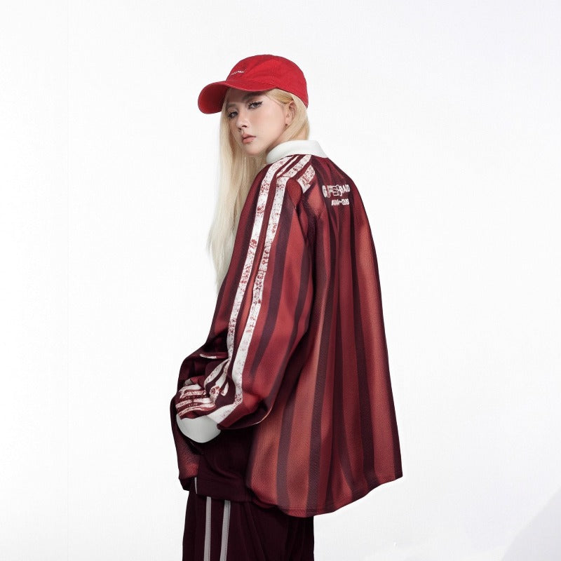 Unisex long-sleeved shirt autumretrostripes