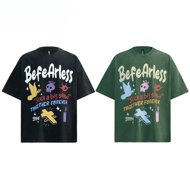 80s And 90s Vintage T-Shirts Vintage Cartoon Graffiti Short Sleeve T-Shirt