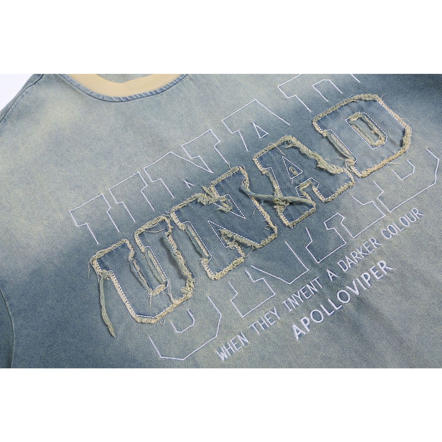 1990 Fashion T-Shirt Embroidery Short Sleeve