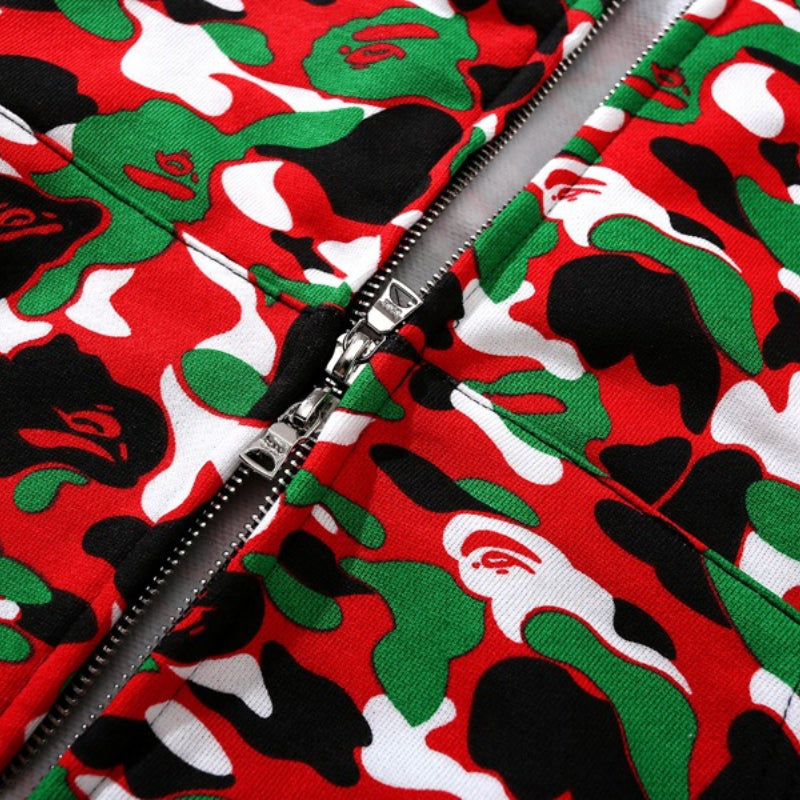 Ape Hoodie Limited Multi-Colour Camouflage Shark Sweater Hoodie Jacket