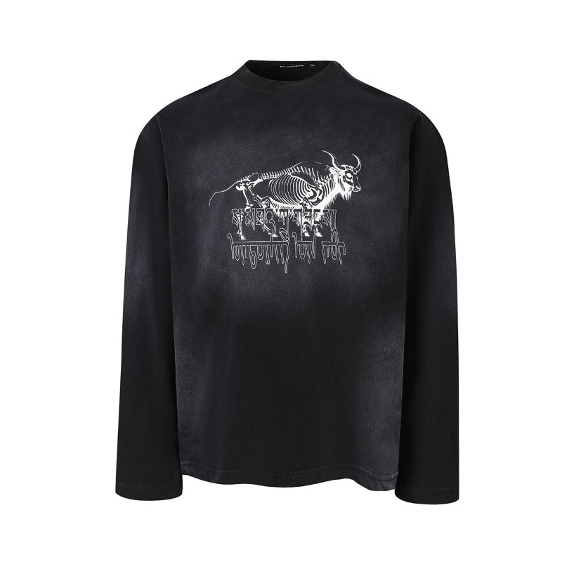 Unisex long-sleeved shirt autumretropure cotton