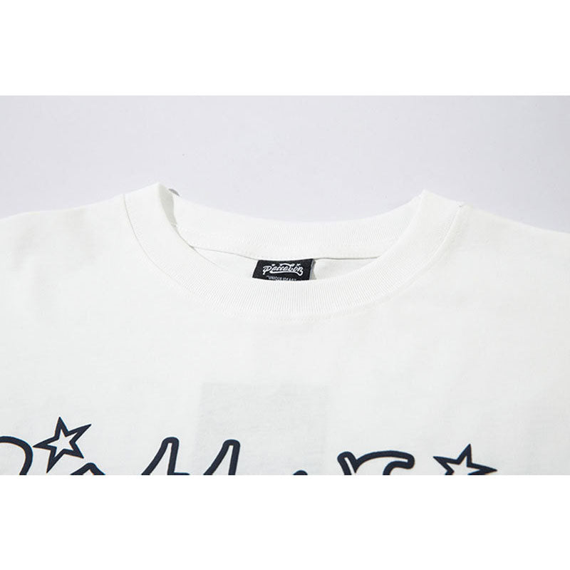 Marcas De Streetwear Vintage Cat Print Long Sleeve T-Shirt Loose Crew Neck Top