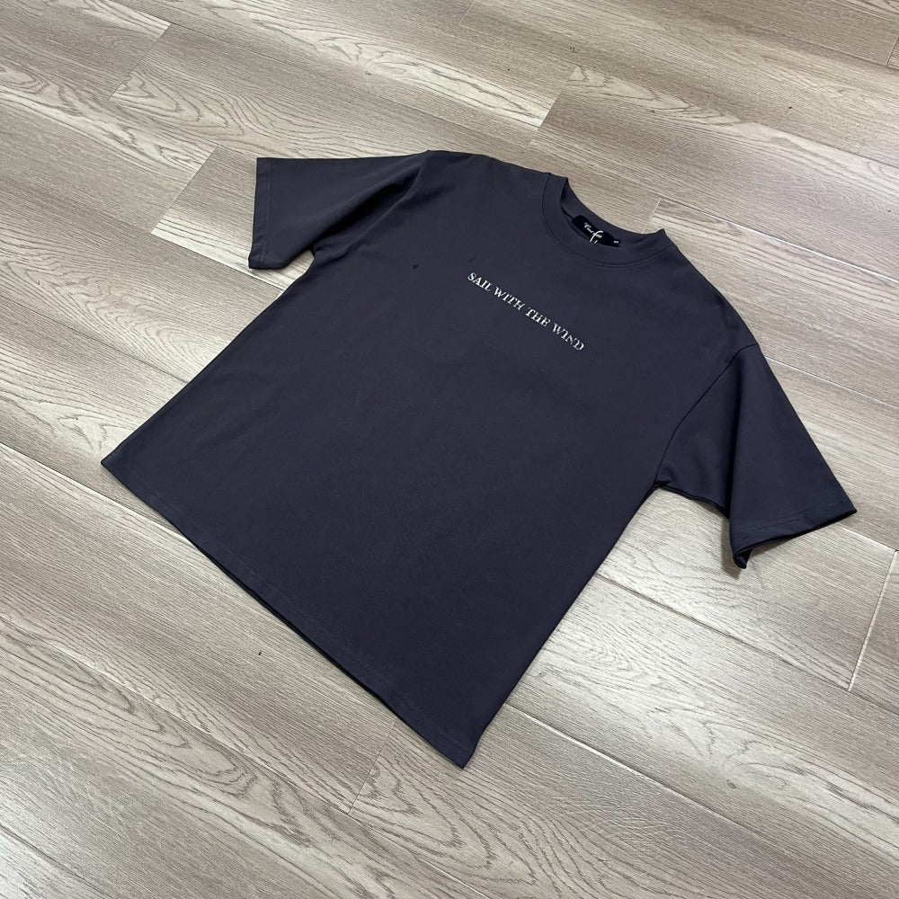 Streetwear Eua t-shirt retro washed old letter print loose cotton short-sleeved t-shirt