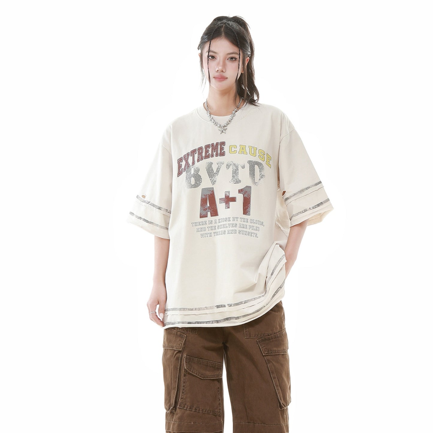 Retro Style Shirt For Mens Graffiti T-Shirt Short Sleeve