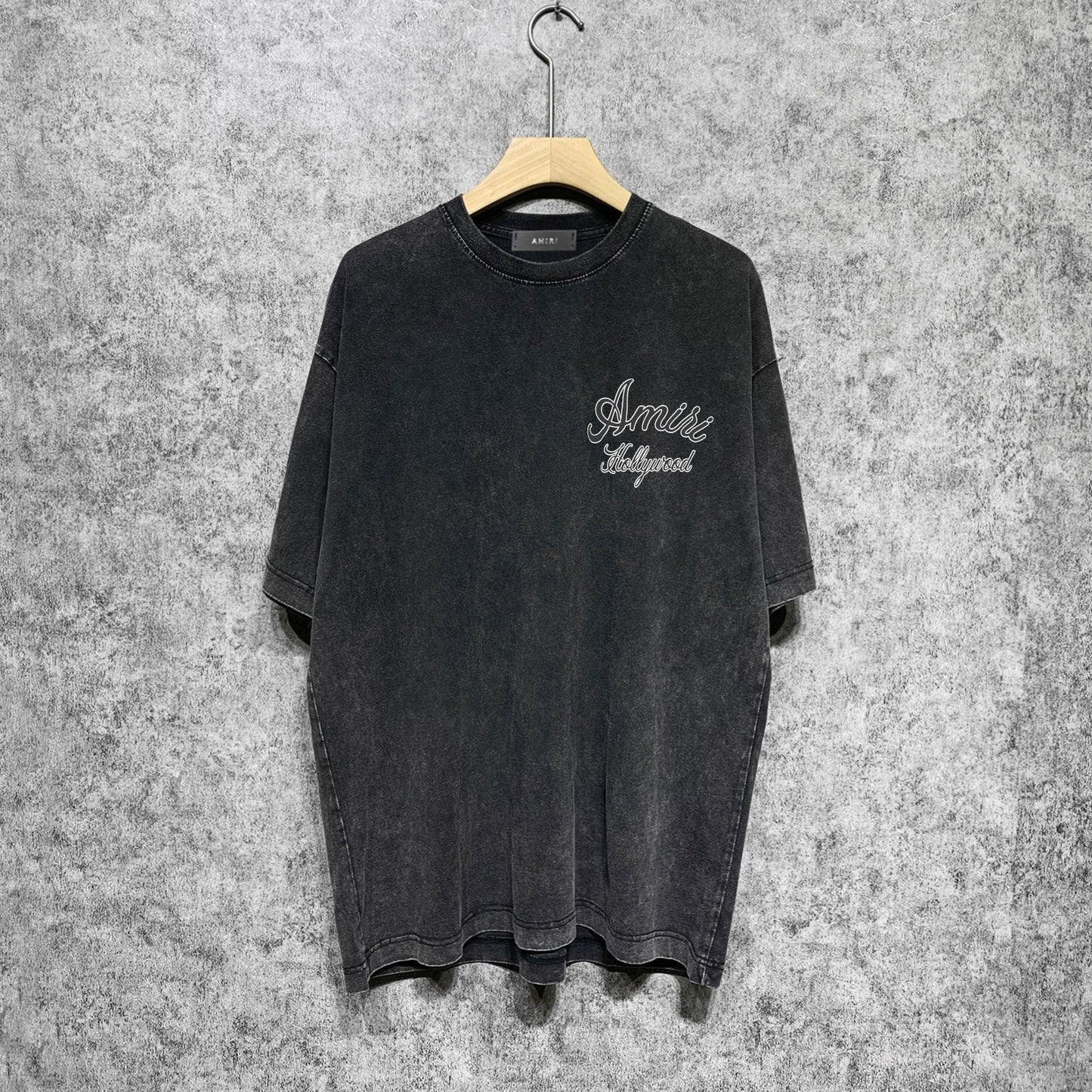 Amiri washed t-shirt letter padded printing short sleeves