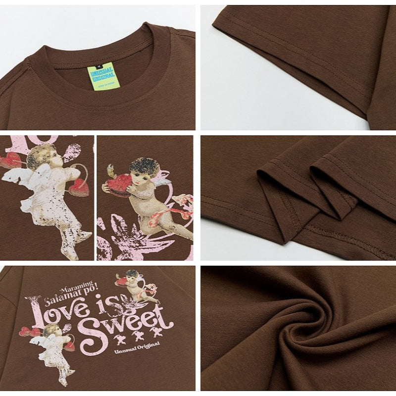 90s West Coast Hip Hop Fashion T Shirts Fun Cartoon Print Short Sleeve T-Shirt