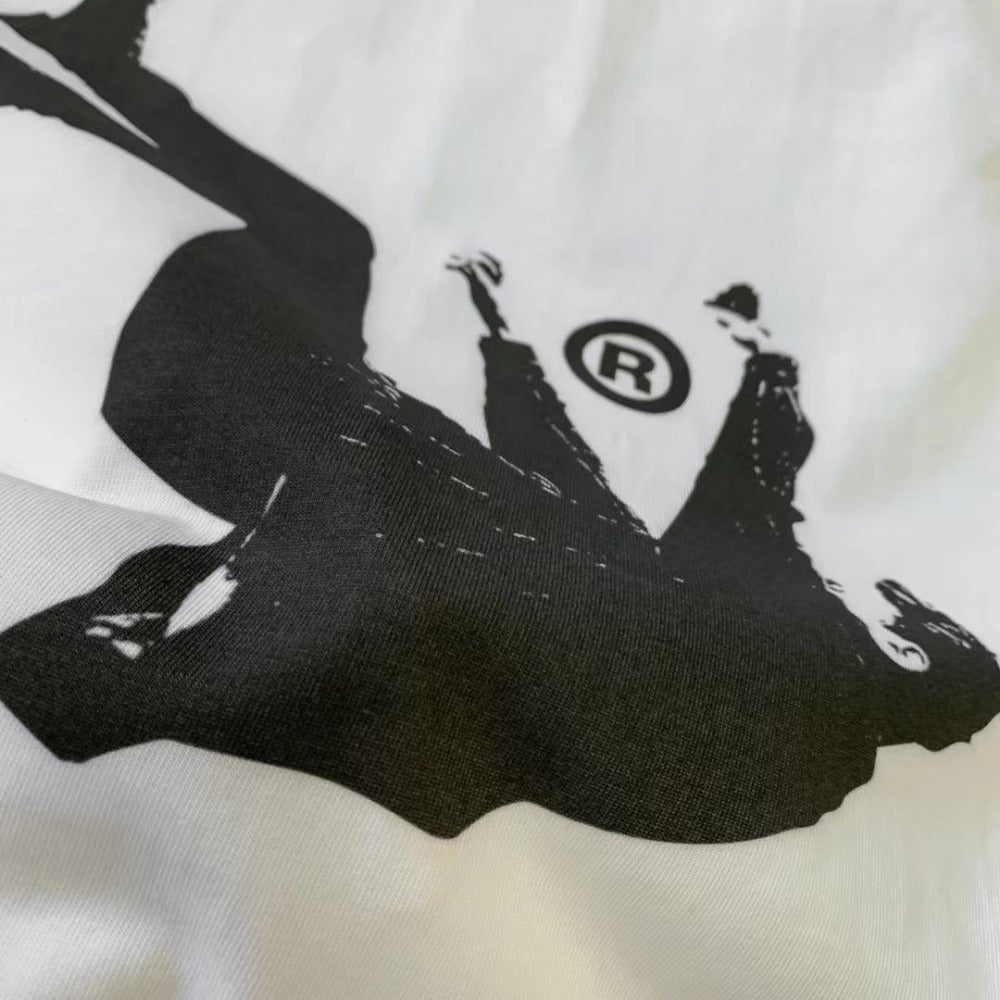 Streetwear Eua t shirt 24SS summer cotton cleanfit digital print spoof portrait short sleeve t-shirt