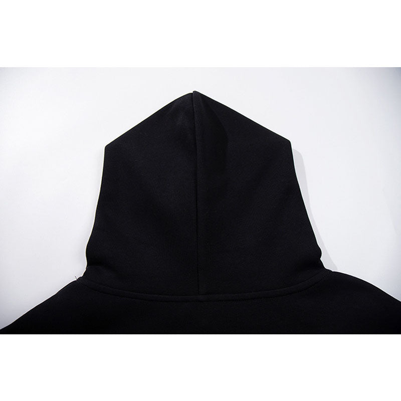 Streetwear Hoodie Letter Print Necklace Strip Sweater Loose