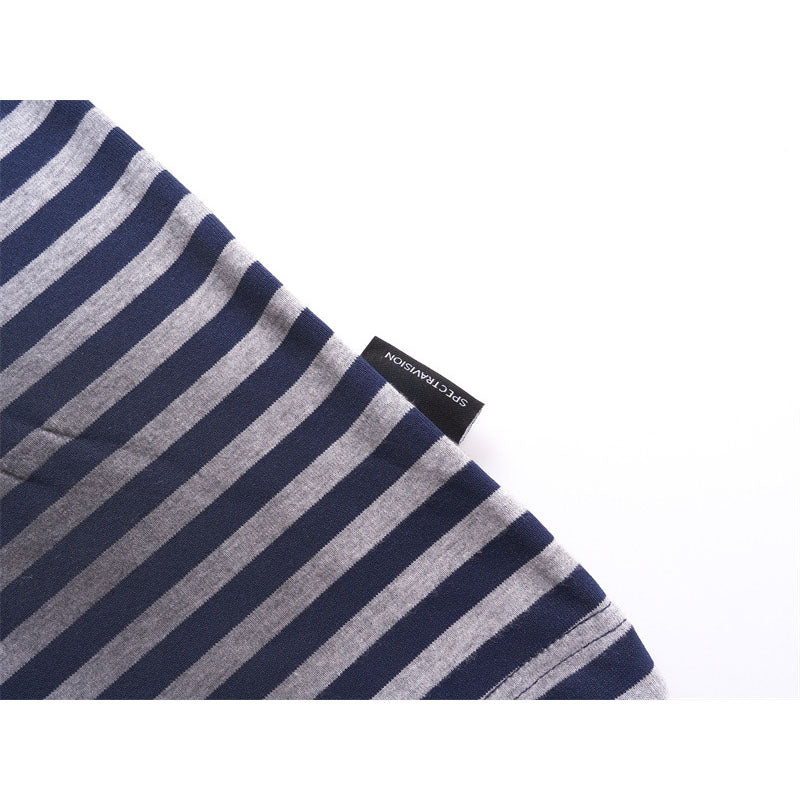 Casual Street Wear Striped T-Shirt Summer Casual Crew Neck T-Shirt Top