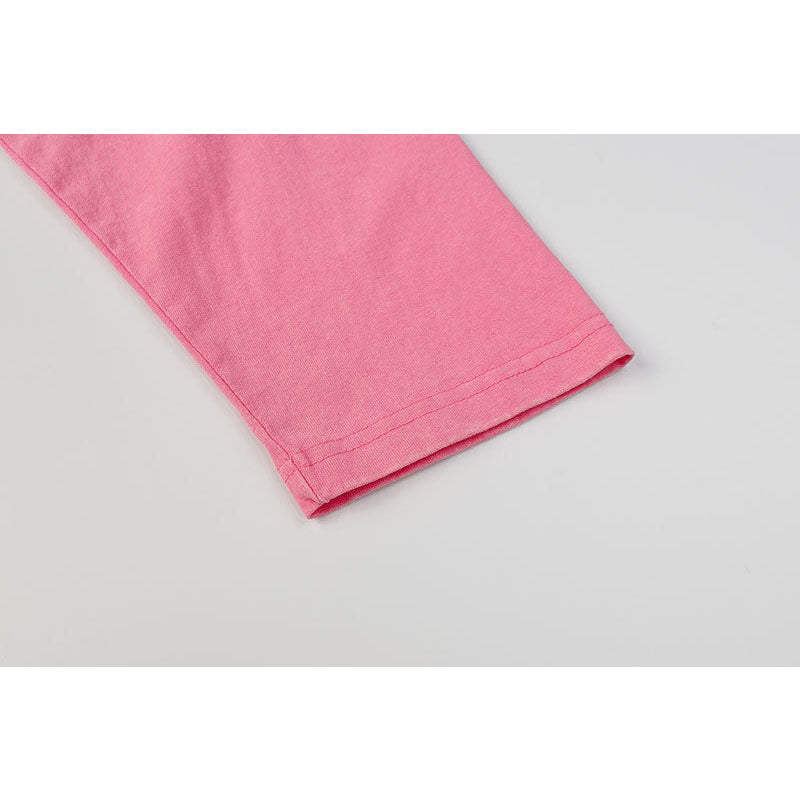 Marcas De Streetwear Crew Neck Patch Embroidered Long Sleeve T-Shirt