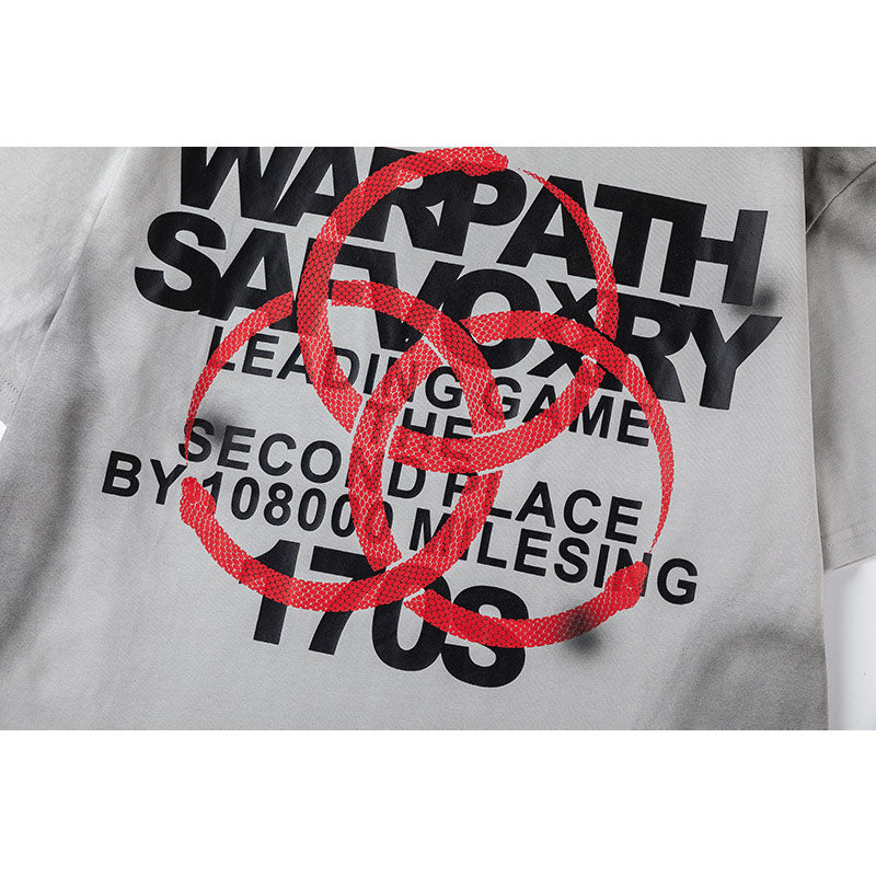US drip outfits Summer Vintage Alphabet Print Casual Loose Short Sleeve T-Shirts