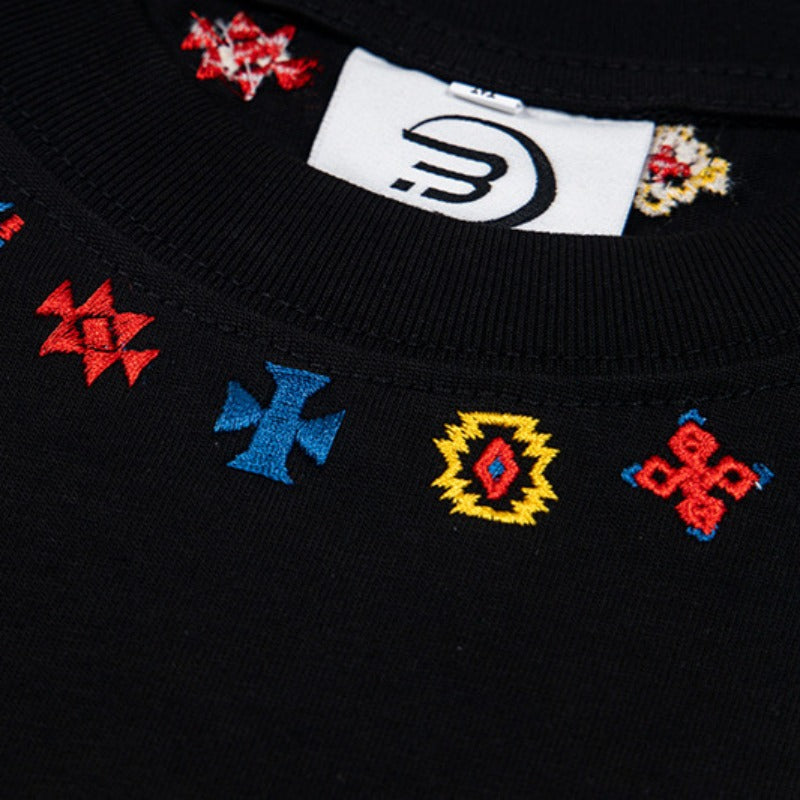Hip Hop Clothes New York Embroidered T-Shirt Summer Short Sleeve Top