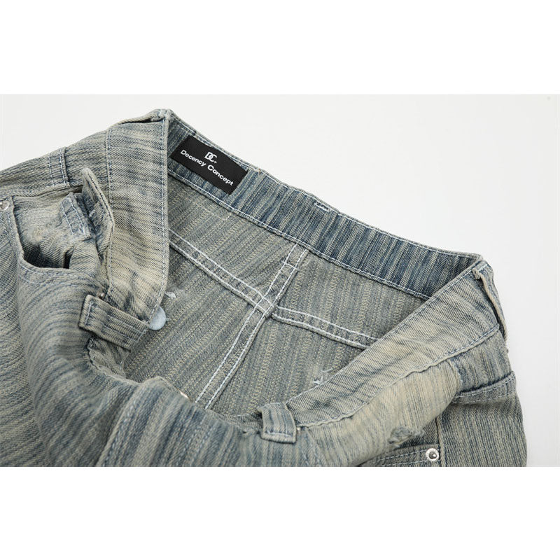 Casual Street Wear Retro Straight Jeans Fall Loose