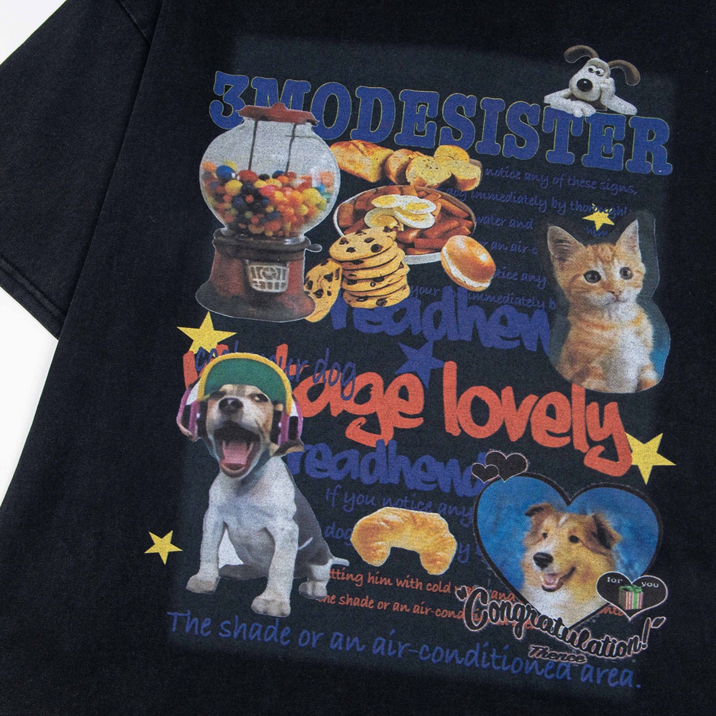 Retro Style Shirt For Men Summer Vintage Cartoon T-Shirt Short Sleeve
