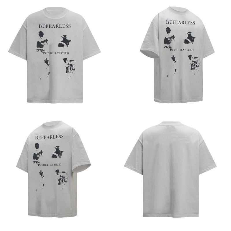 80s And 90s Vintage T Shirts Vintage Abstract Washing Water Old Short Sleeve T-Shirts