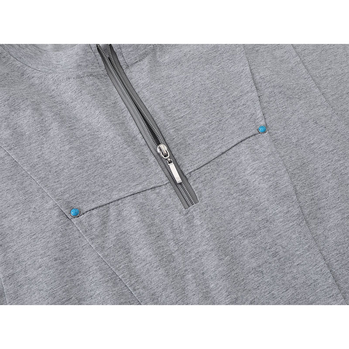 Hip hop shirt summer short sleeve zipper t-shirt
