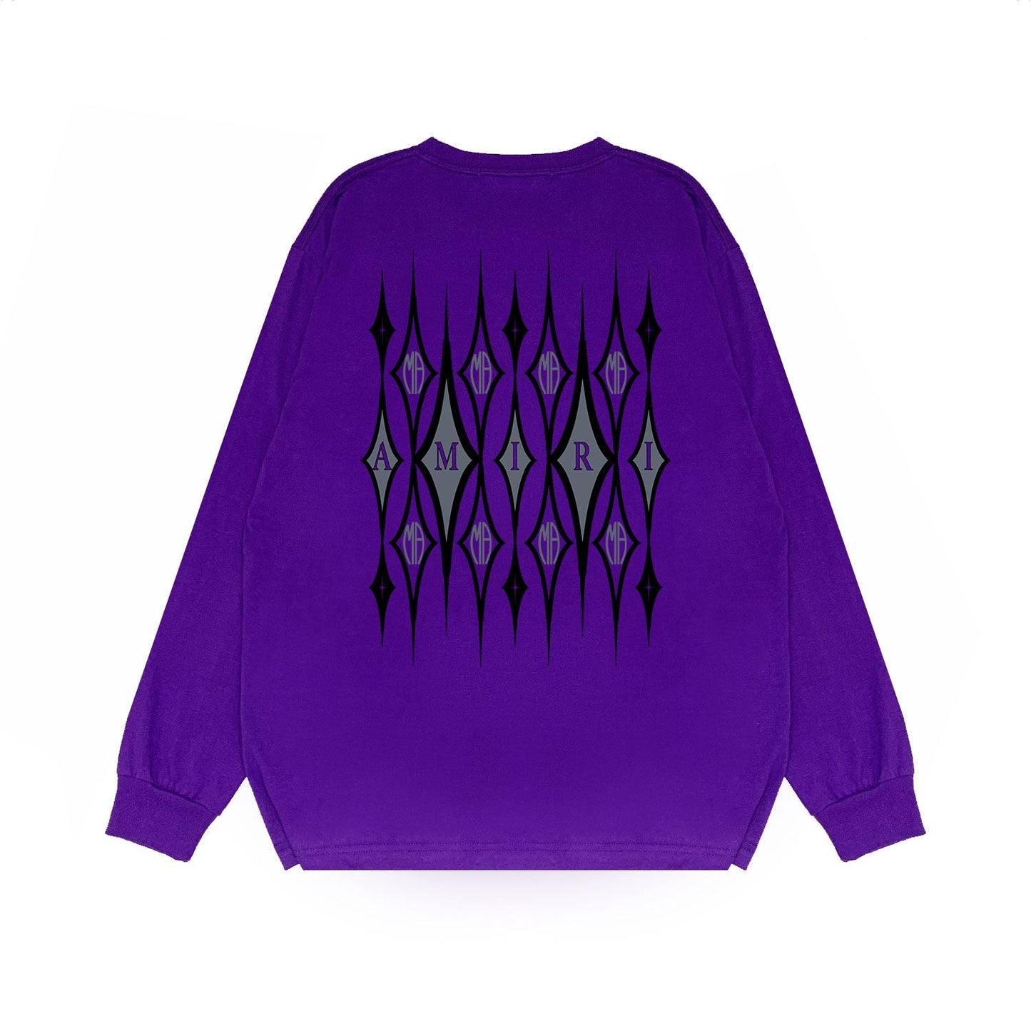 Amiri Long Sleeved Shirt Printed Trendy Pure Cotton