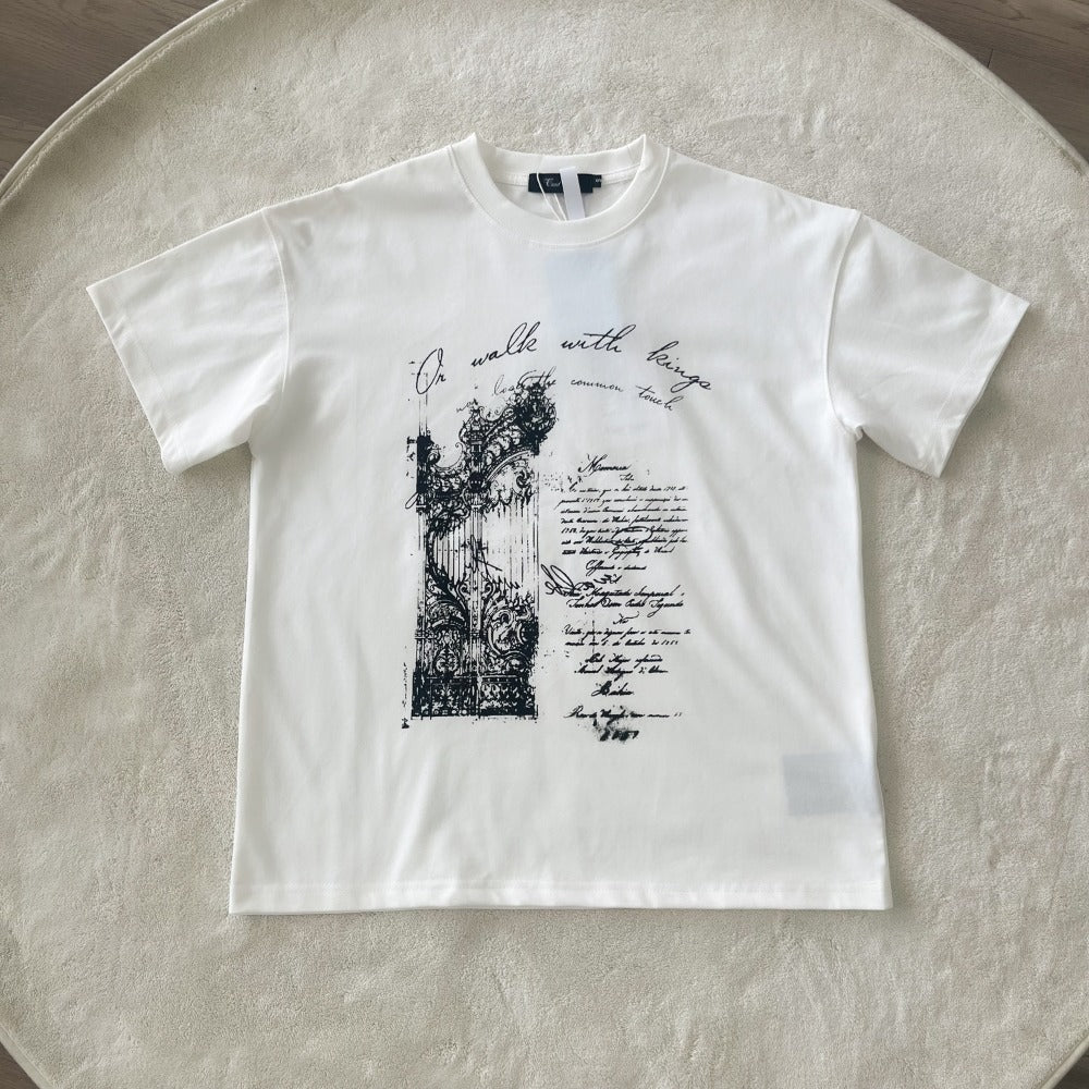 Streetwear Eua t shirt Solona "Magic Contract" printed boxy short wide heavy vintage short sleeve t-shirt