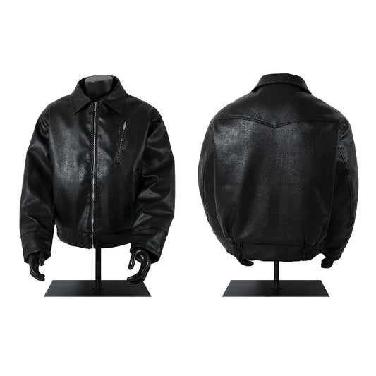 Unisex Down Jacket Men's Vintage Leather Jacket Cotton Jacket