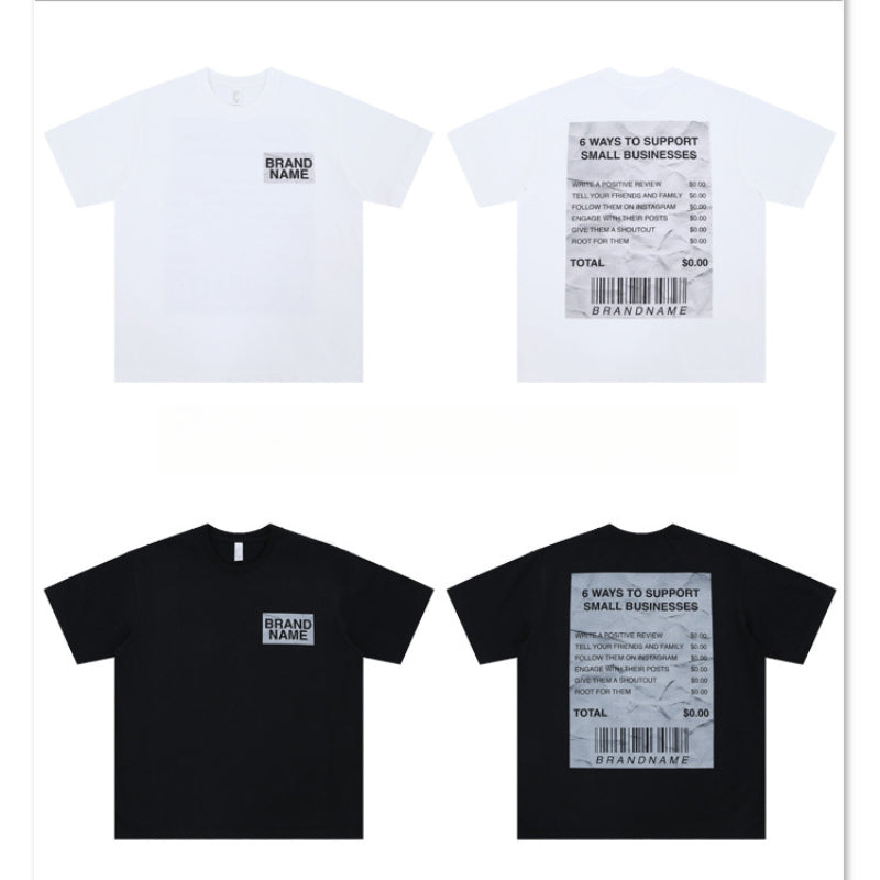 Vic Streetwear Summer Crew Neck Loose Short Sleeve T-Shirt