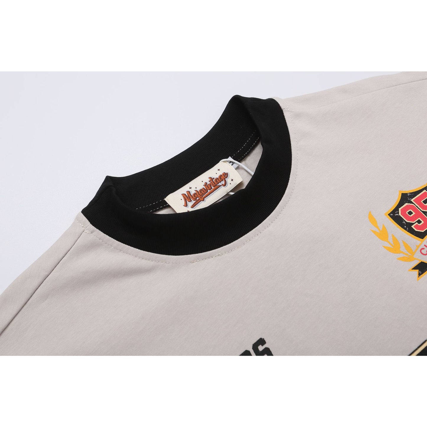 Hip Hop Clothing Summer Short Sleeve Vintage Sports T-Shirt Loose Print Short Sleeve