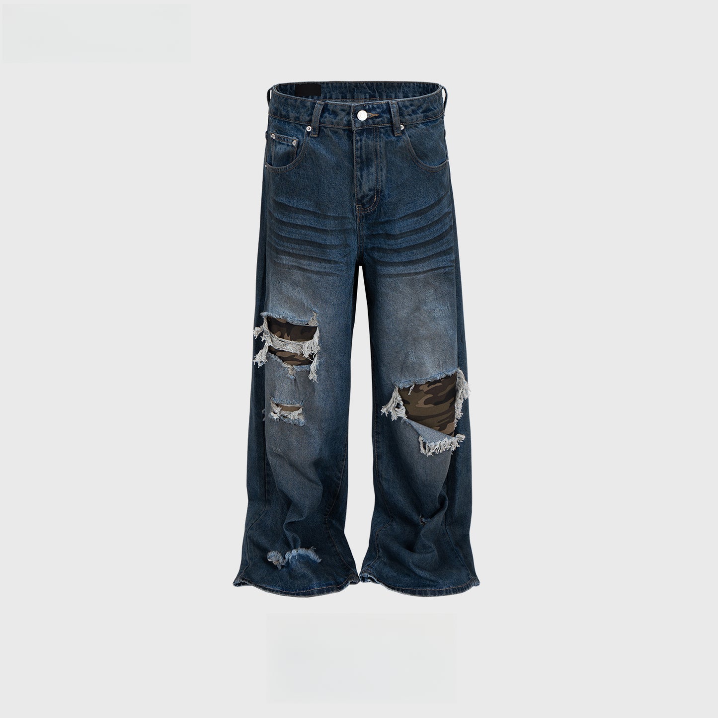 Rock Revival Jeans Trousers Ripped Washed Old Jeans