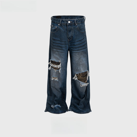 Rock Revival Jeans Trousers Ripped Washed Old Jeans