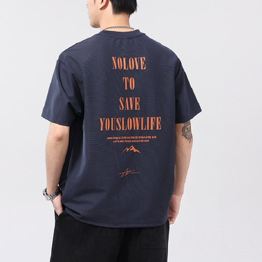 Mens T-shirts Summer Loose Printed Top