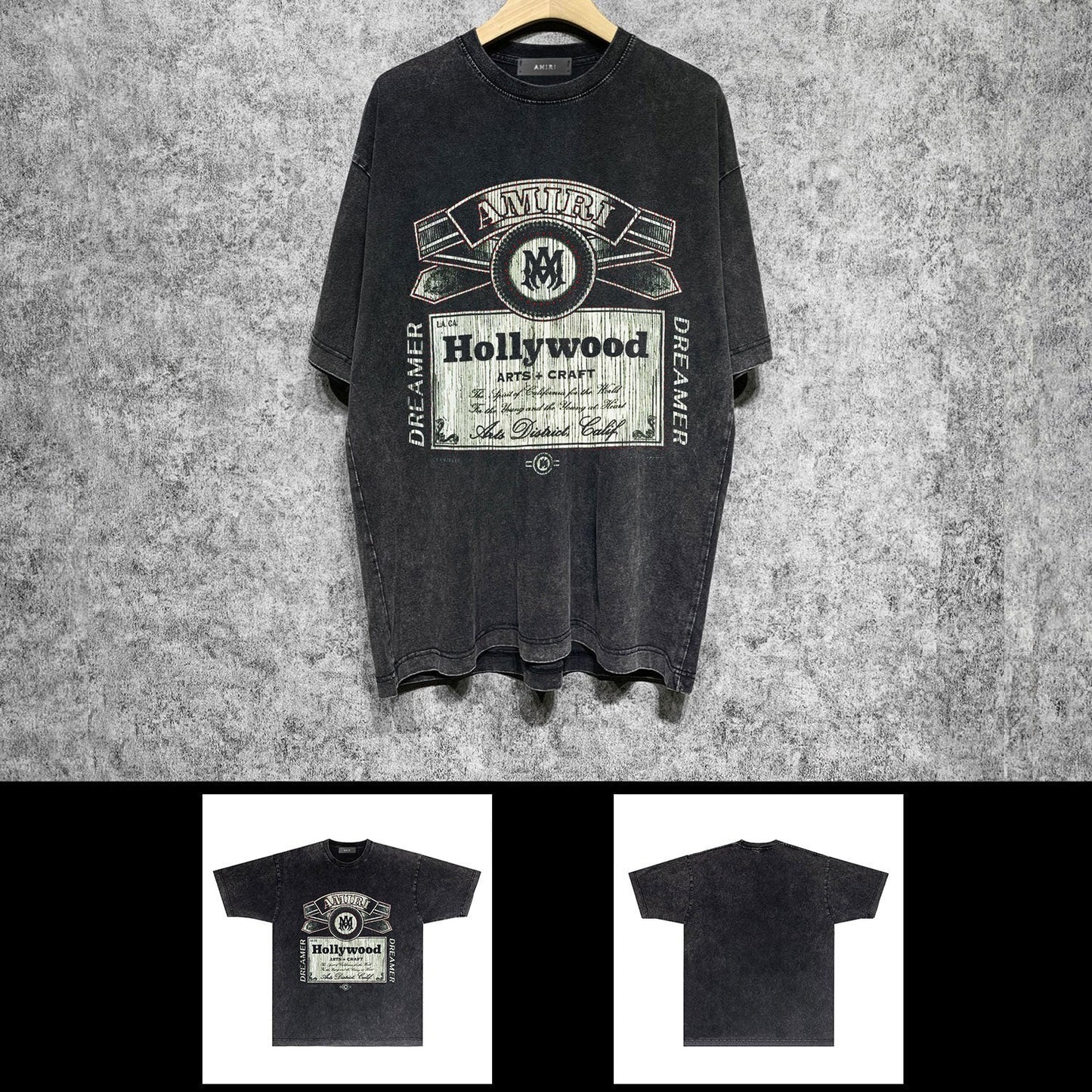 Amiri washed t-shirt hollywood short sleeve