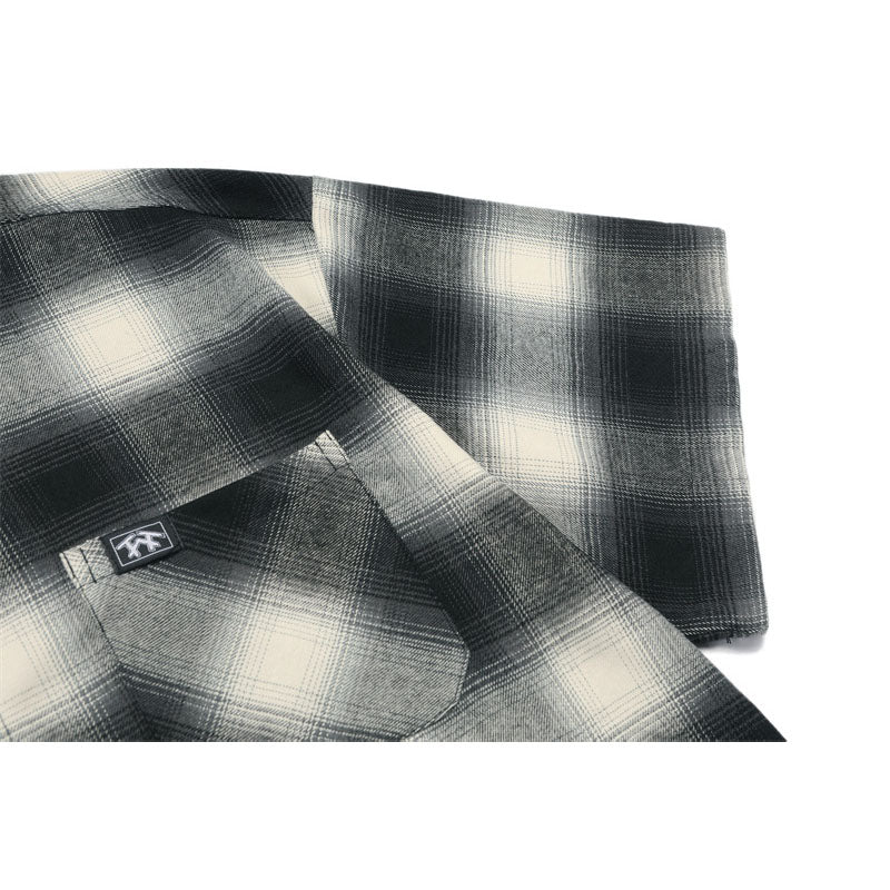 Casual Street Wear Checked Shirt Short Sleeve Shirt