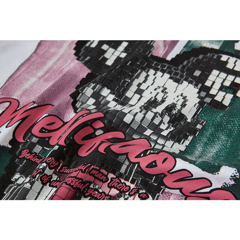 Nostalgia T Shirts Vintage Fun Cartoon Print Short Sleeve T-Shirt oversize