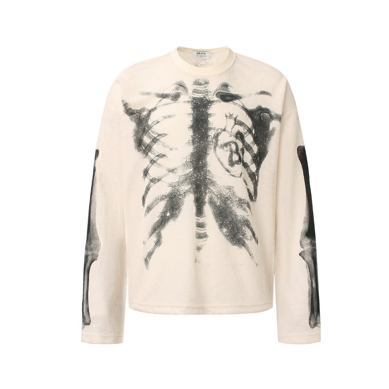 Unisex long-sleeved shirt autum skull skeleton