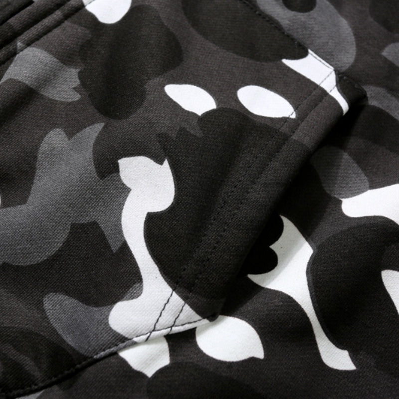 Ape Hoodie Luminous Camouflage Spotted Shark Double Hooded Zip Sweater
