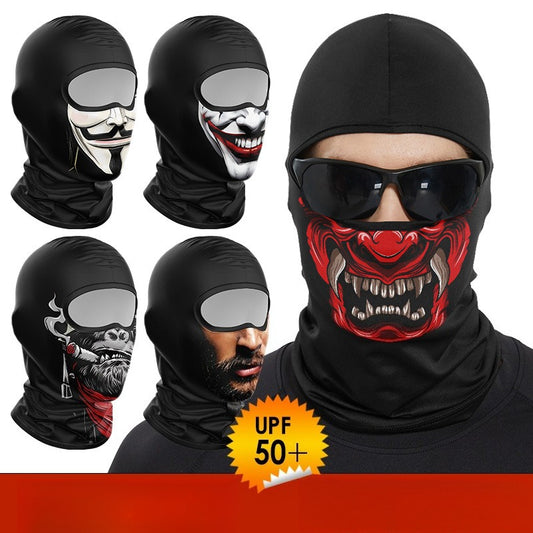 Cycling Windproof Hood Sunscreen Windproof Ice Silk Mask Men's and Women's Full Face