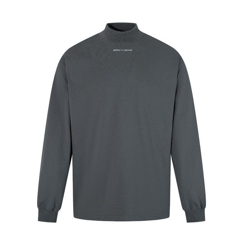 Unisex long-sleeved shirt autum half turtleneck