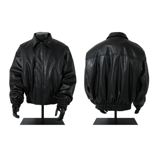Unisex Down Jacket Vintage Old Money Wind Thickened Leather Jacket