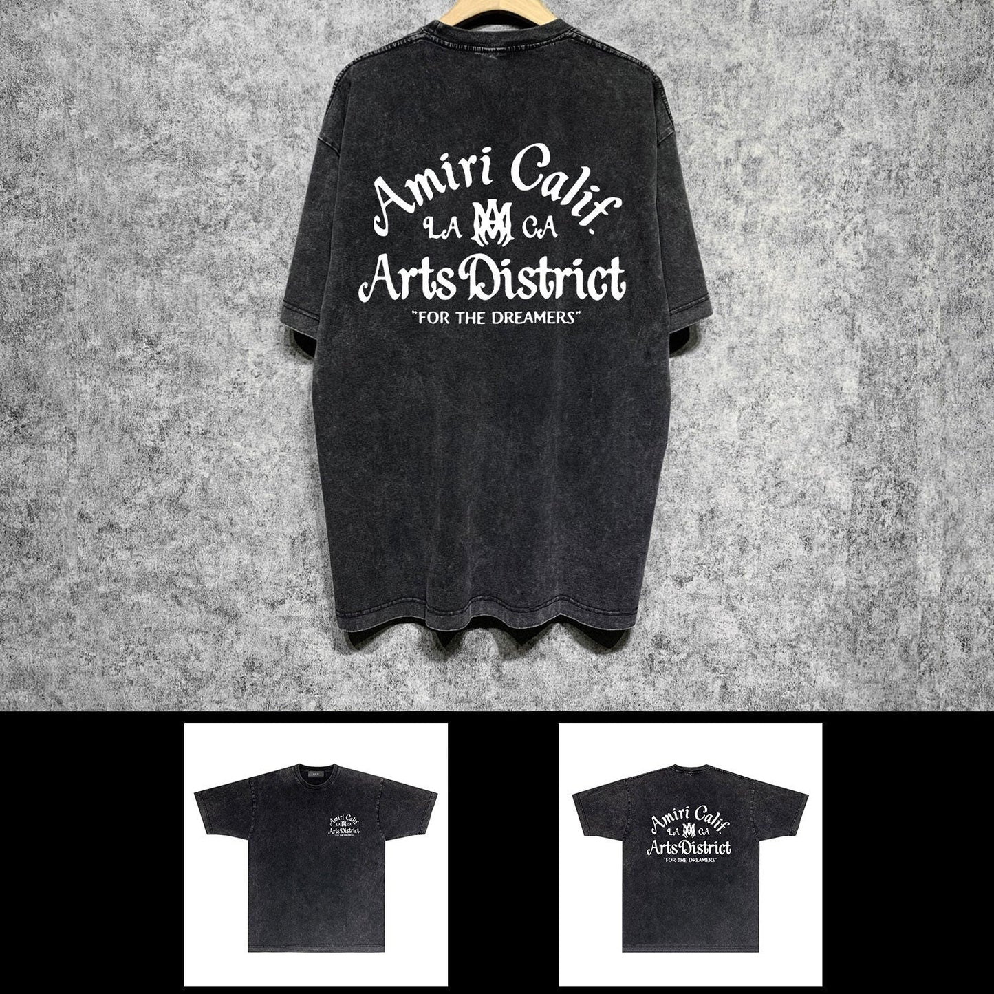 Amiri washed t-shirt artistic word short sleeves