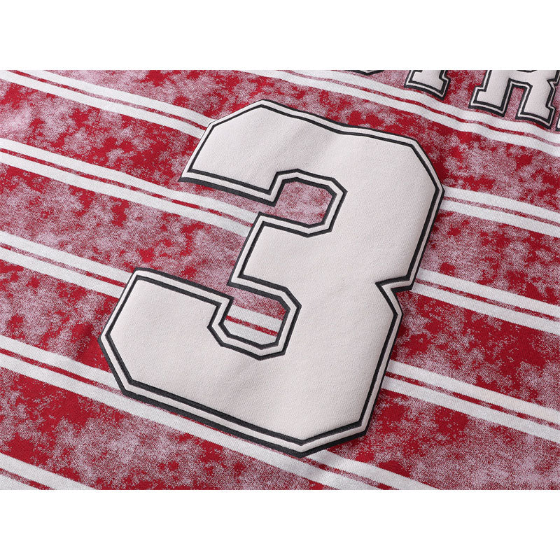 Casual Street Wear Vintage Striped Short Sleeve T-Shirt Crew Neck Loose Casual