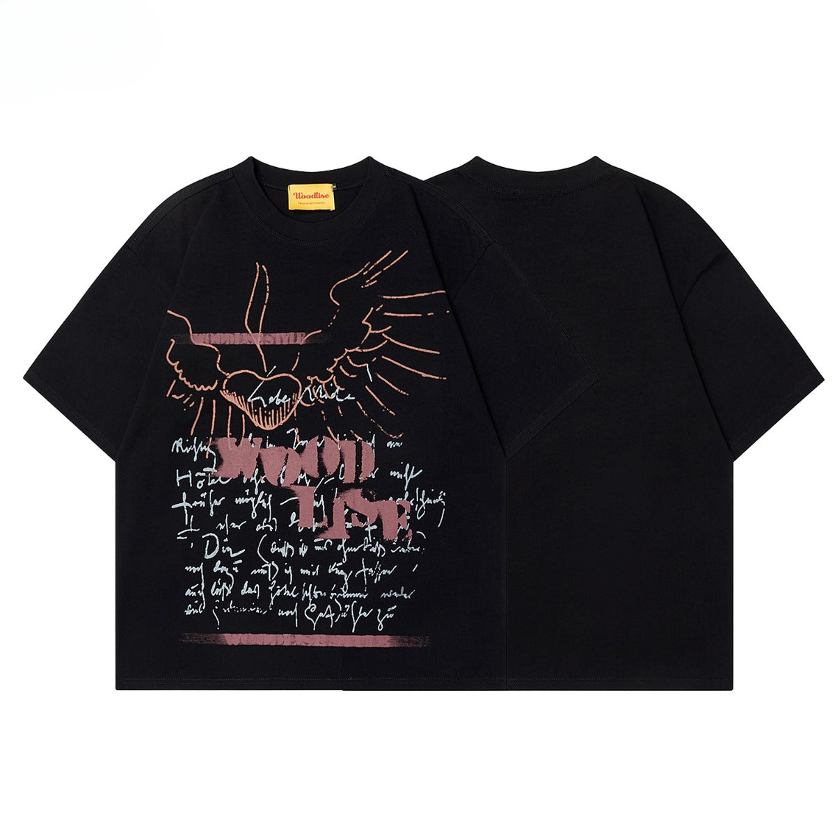 90s West Coast Hip Hop Fashion T Shirts Graffiti Letter Print Short Sleeve T-Shirts