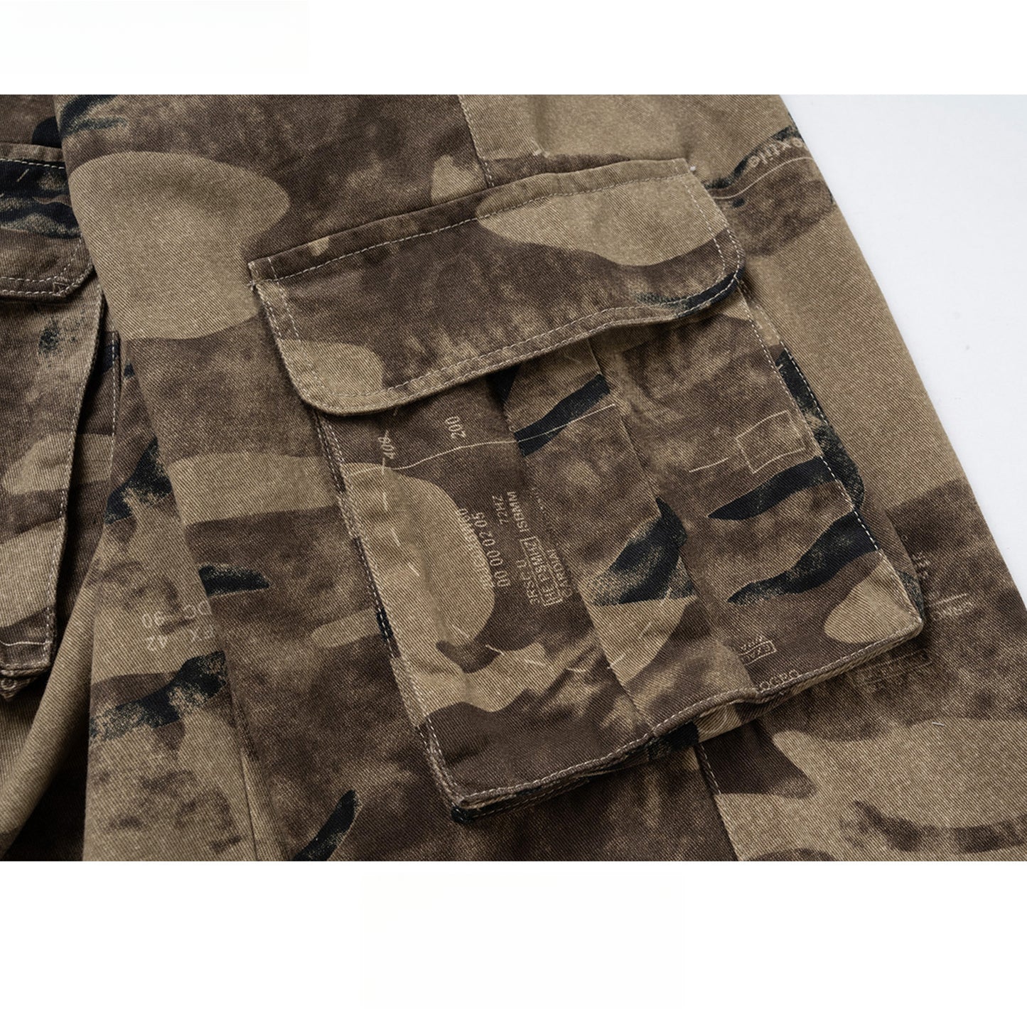 Rock Revival Jeans Multi-Pocket Camouflage Trousers Vintage Old Straight Casual Pants