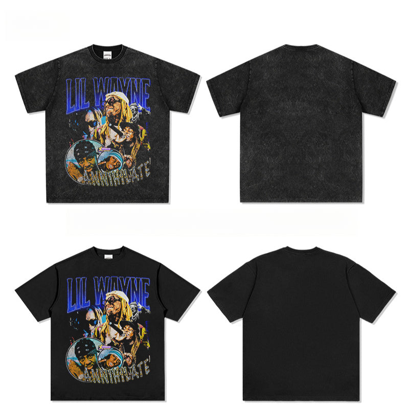 Marcas streetwear usa Lil Wayne short sleeve t-shirt high