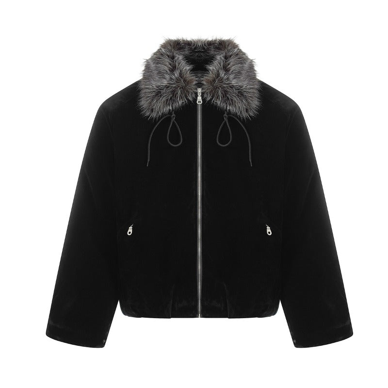 Unisex Down Jacket Men's Winter Warm Fur Collar Jacket