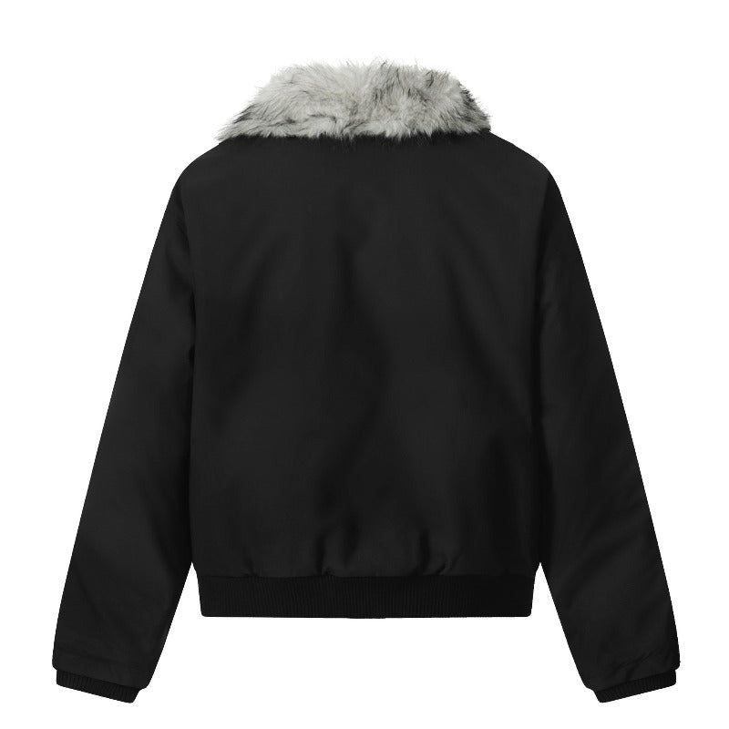 Unisex Down Jacket Men's Winter Vintage Fur Collar Jacket