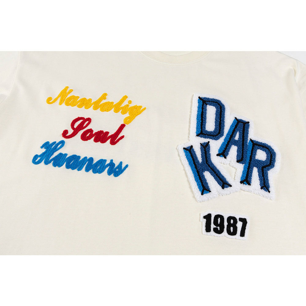 New York Hip Hop Style Embroidered Short Sleeve T-Shirt Loose Top
