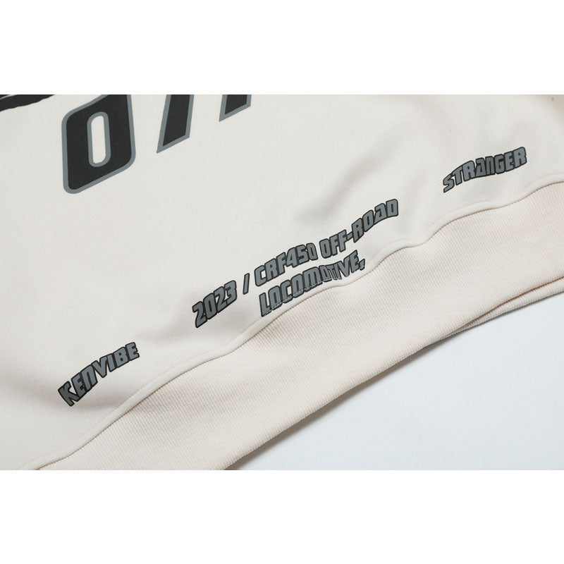 Streetwear Hoodie Racing Print Hooded Sweater Loose Hoodie Jacket