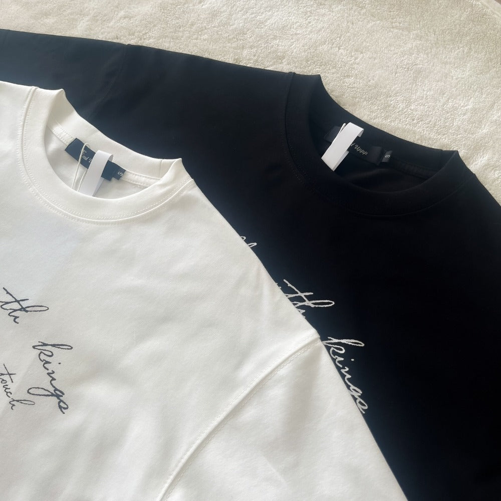 Streetwear Eua t shirt Solona "Magic Contract" printed boxy short wide heavy vintage short sleeve t-shirt