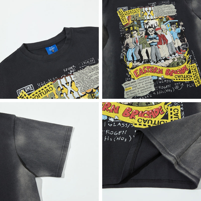 Nyc T Shirt Hip Hop Crew Neck Short Sleeve T-Shirt Oversize T-Shirt